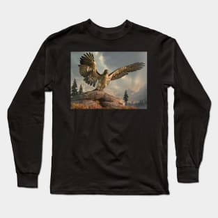 Hawk on the Rocks Long Sleeve T-Shirt